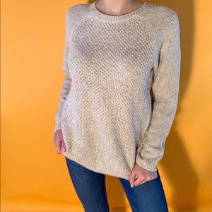 So beige with tiny hints of pink knitted pullover